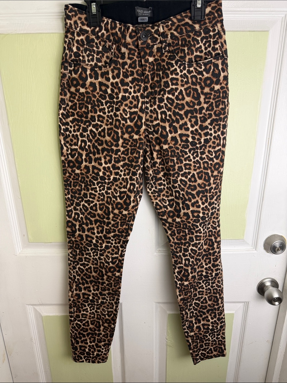BOLD elements Leopard Print Skinny Jeans in Brown and Black